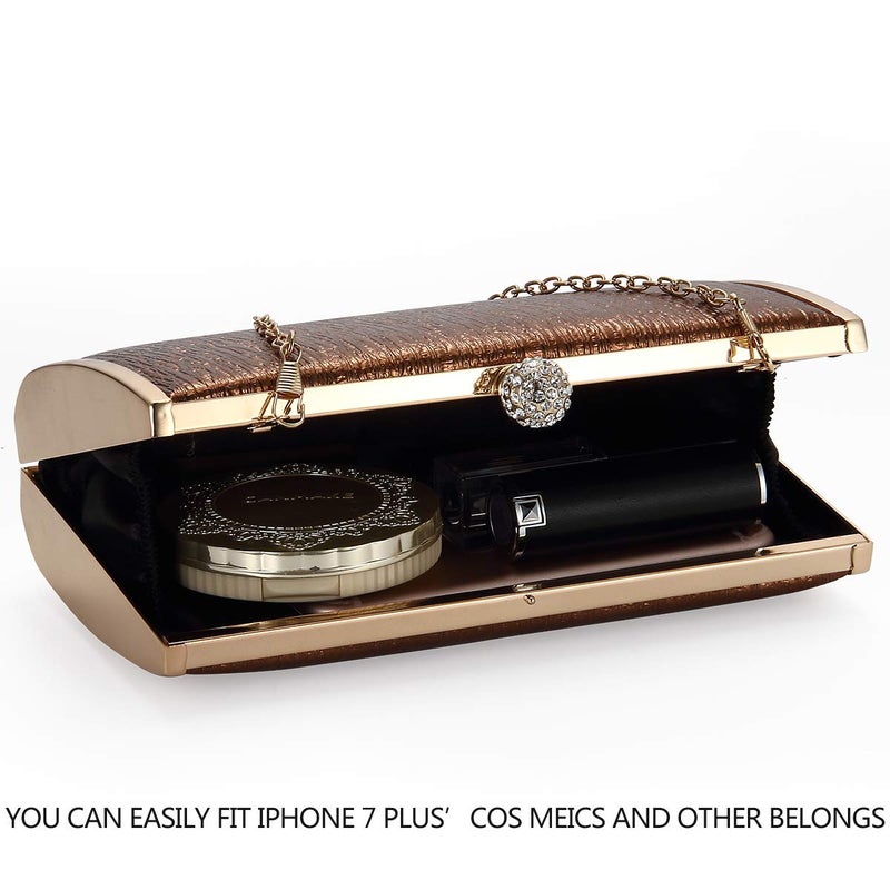 JUANALINE Women Evening Clutch Bags Metal Frame Evening Bag Night Purse Handbag Wedding Prom Party Cocktail Bridal Clutches - Image 5